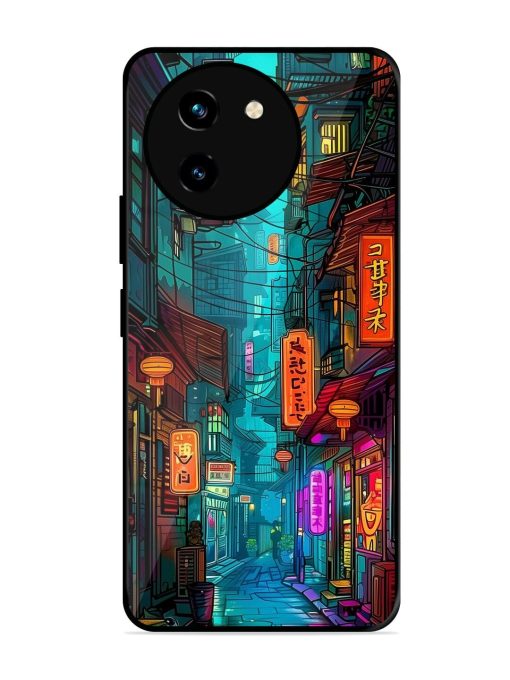 Neon Nightscape Glossy Soft Edge Case for Vivo T3X (5G) Chachhi