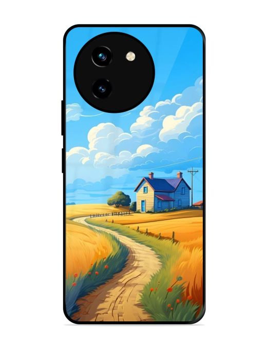 Countryside Cottage Glossy Soft Edge Case for Vivo T3X (5G) Chachhi