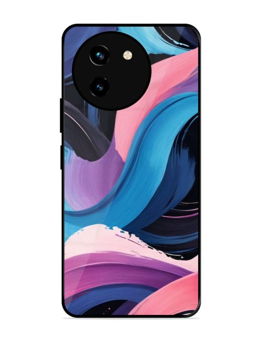 Whimsical Waves Glossy Soft Edge Case for Vivo T3X (5G) Chachhi