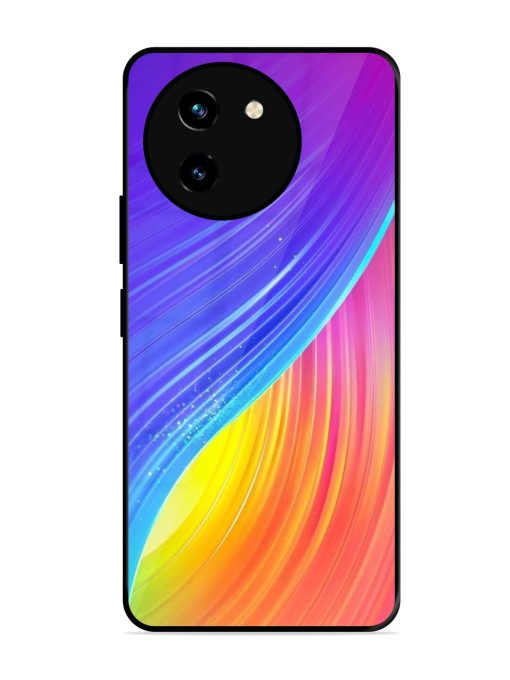 Neon Swirl Glossy Soft Edge Case for Vivo T3X (5G) Chachhi