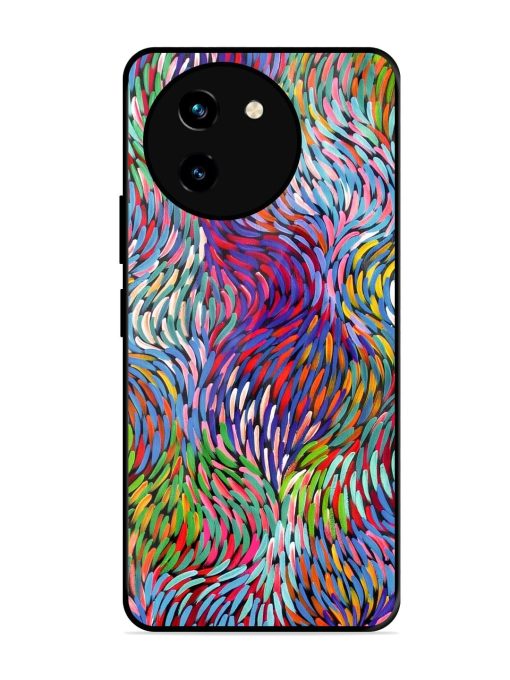 Vibrant Waves Glossy Soft Edge Case for Vivo T3X (5G) Chachhi