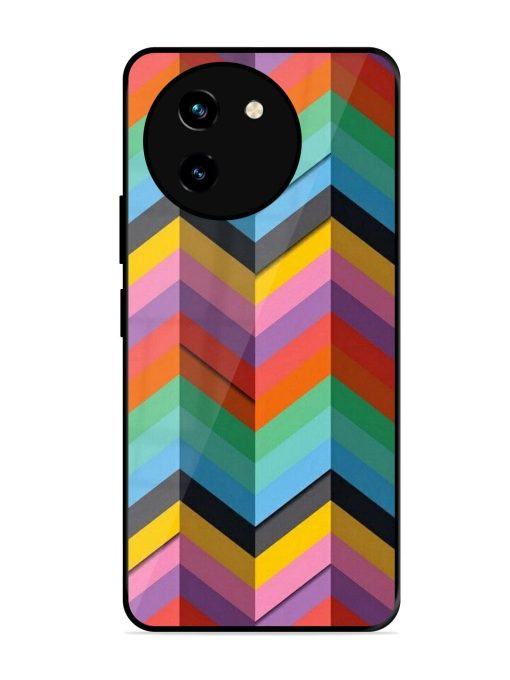 Colorful Zigzag Glossy Soft Edge Case for Vivo T3X (5G) Chachhi