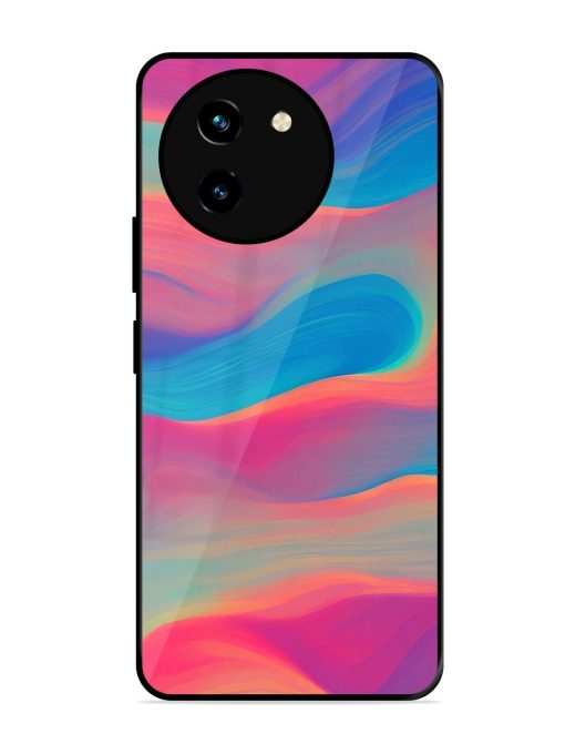 Wavy Wonder Glossy Soft Edge Case for Vivo T3X (5G) Chachhi