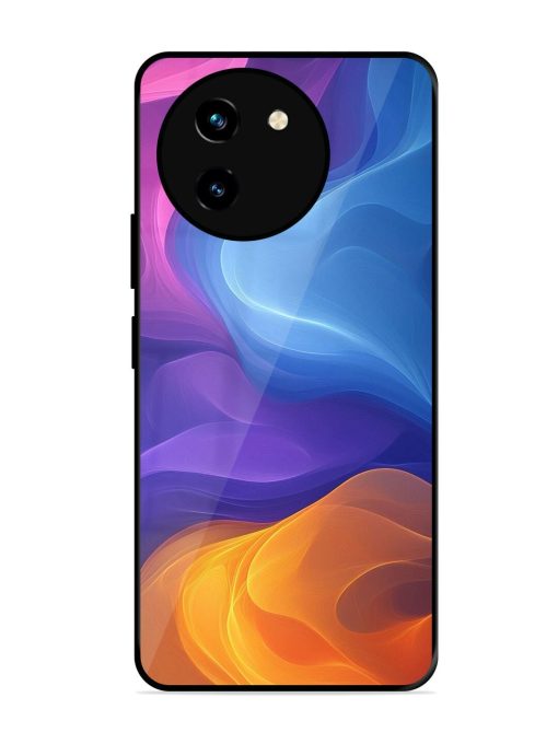 Cosmic Currents Glossy Soft Edge Case for Vivo T3X (5G) Chachhi