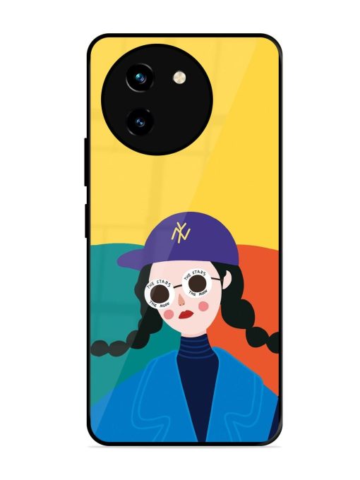 Starry-Eyed Girl Glossy Soft Edge Case for Vivo T3X (5G) Chachhi