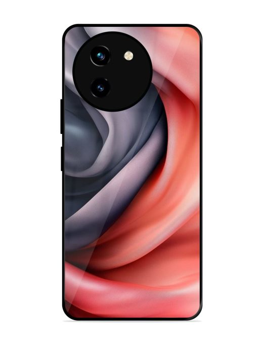 Swirling Silk Glossy Soft Edge Case for Vivo T3X (5G) Chachhi