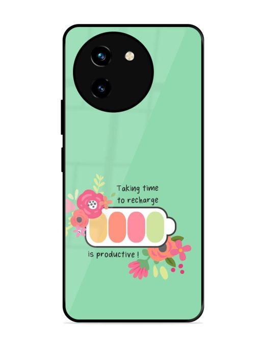 Recharge And Bloom Glossy Soft Edge Case for Vivo T3X (5G) Chachhi