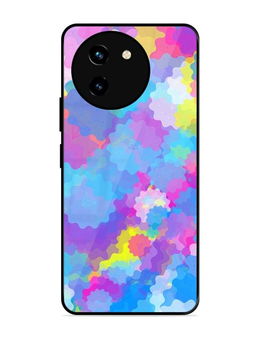 Psychedelic Cloud Burst Glossy Soft Edge Case for Vivo T3X (5G) Chachhi