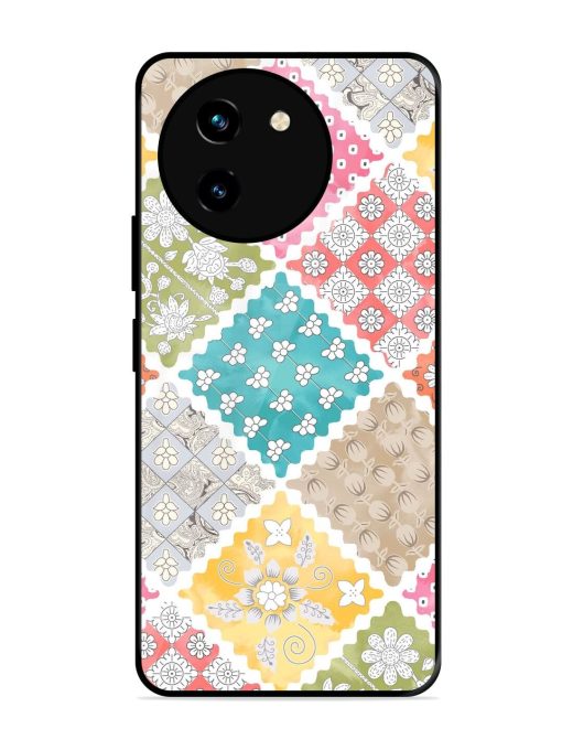 Patchwork Dreamscape Glossy Soft Edge Case for Vivo T3X (5G) Chachhi