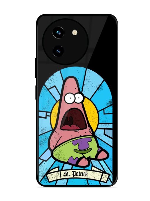 St. Patrick'S Day Stained Glass Patrick Star Glossy Soft Edge Case for Vivo T3X (5G) Chachhi