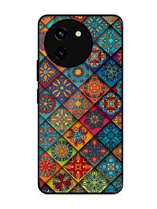 Patchwork Mandala Mosaic Glossy Soft Edge Case for Vivo T3X (5G) Chachhi