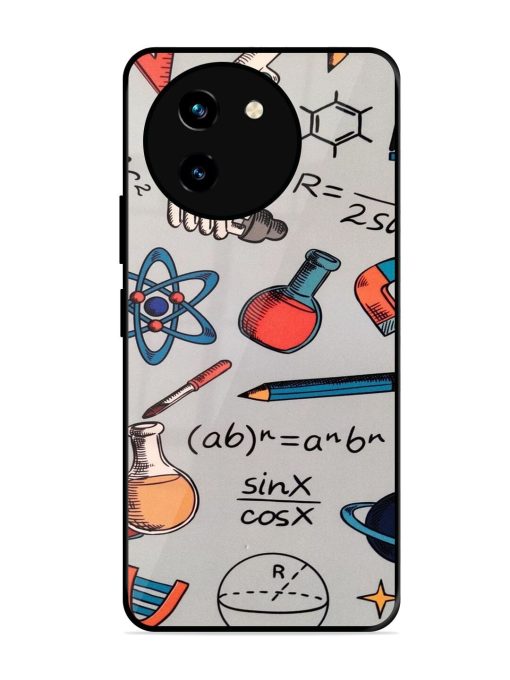 Science Doodle Delight Glossy Soft Edge Case for Vivo T3X (5G) Chachhi