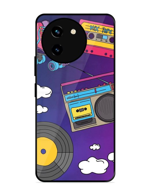 Retro Vibes Glossy Soft Edge Case for Vivo T3X (5G) Chachhi