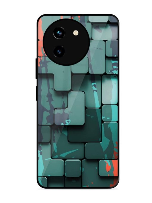 Abstract Geometric Mosaic Glossy Soft Edge Case for Vivo T3X (5G) Chachhi