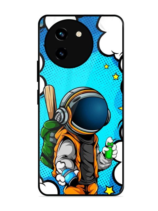 Space Graffiti Artist Glossy Soft Edge Case for Vivo T3X (5G) Chachhi