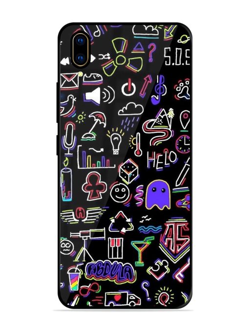 Neon Doodle Glossy Soft Edge Case for Vivo V11 Pro Chachhi