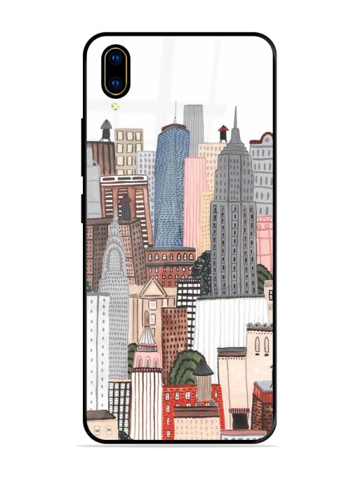 Cityscape Dreams Glossy Soft Edge Case for Vivo V11 Pro Chachhi