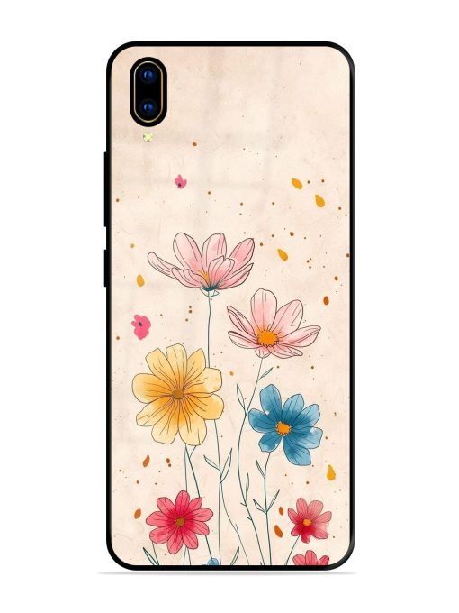 Delicate Bloom Glossy Soft Edge Case for Vivo V11 Pro Chachhi