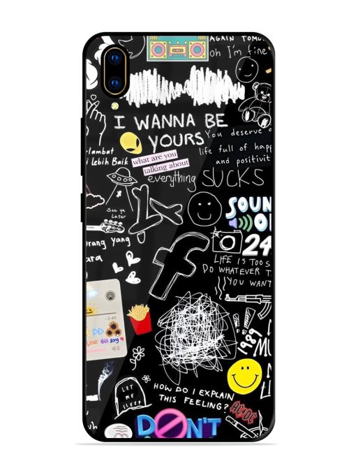 Doodle Diary Glossy Soft Edge Case for Vivo V11 Pro Chachhi