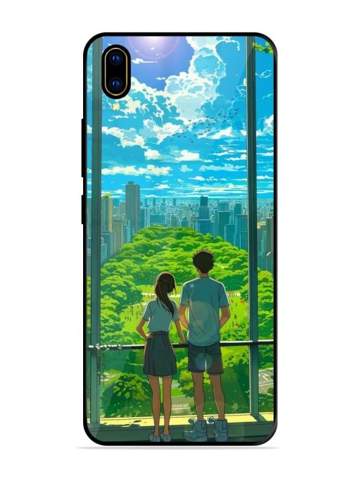 Cyberpunk Dreamscape Glossy Soft Edge Case for Vivo V11 Pro