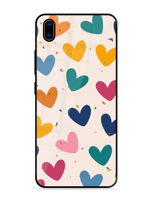 Rainbow Hearts Glossy Soft Edge Case for Vivo V11 Pro Chachhi