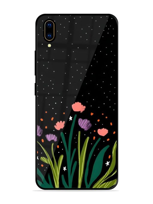 Midnight Bloom Glossy Soft Edge Case for Vivo V11 Pro Chachhi