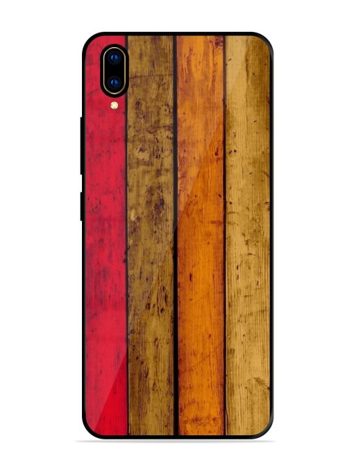 Colorful Woodgrain Glossy Soft Edge Case for Vivo V11 Pro Chachhi