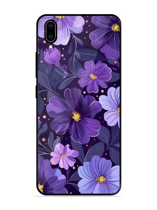 Purple Paradise Glossy Soft Edge Case for Vivo V11 Pro Chachhi