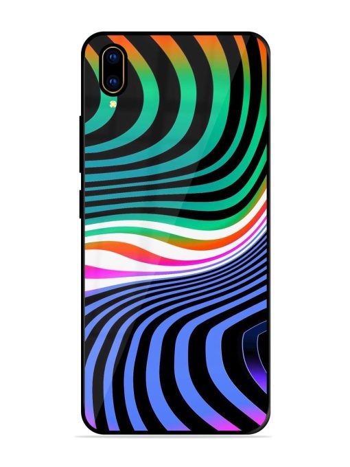 Psychedelic Waves Glossy Soft Edge Case for Vivo V11 Pro