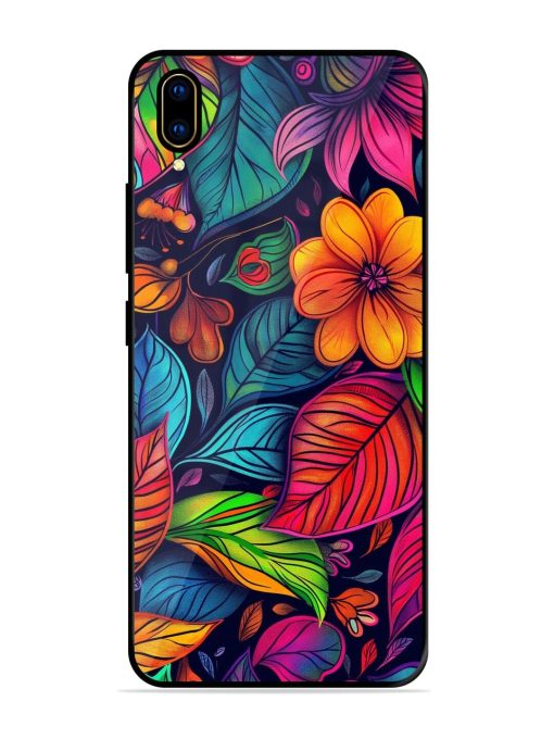 Rainbow Of Blooms Glossy Soft Edge Case for Vivo V11 Pro Chachhi