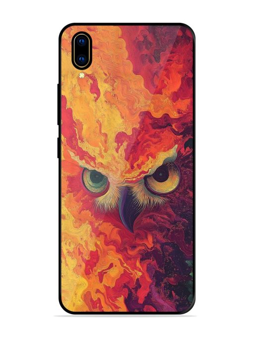 Fiery Owl Glossy Soft Edge Case for Vivo V11 Pro Chachhi