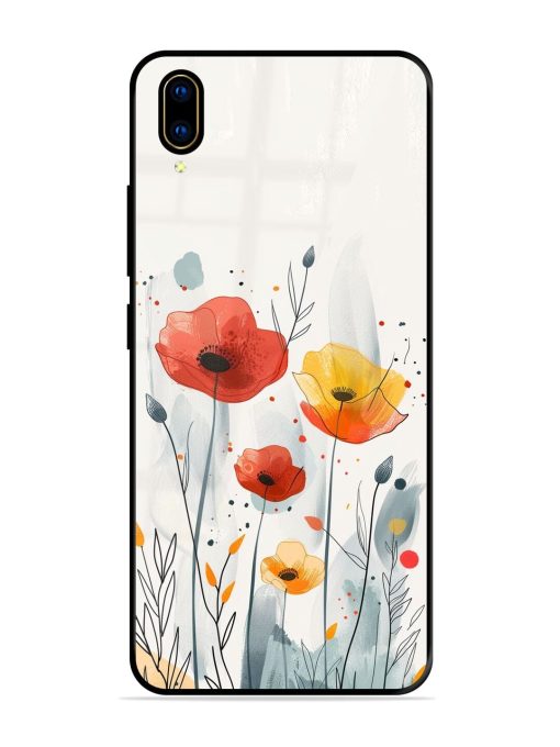 Poppy Fields Glossy Soft Edge Case for Vivo V11 Pro Chachhi