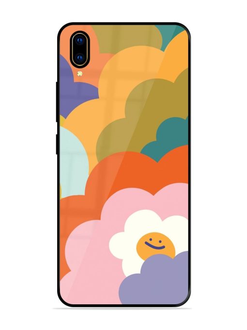 Happy Flower Power Glossy Soft Edge Case for Vivo V11 Pro Chachhi