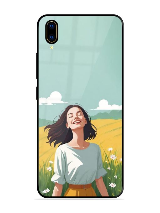 Girl Graffiti Glossy Soft Edge Case for Vivo V11 Pro Chachhi