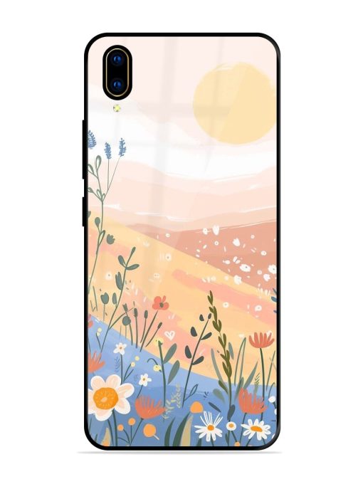 Golden Hour Blooms Glossy Soft Edge Case for Vivo V11 Pro