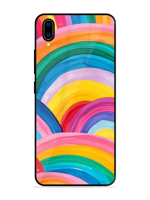 Rainbow Cascade Glossy Soft Edge Case for Vivo V11 Pro Chachhi