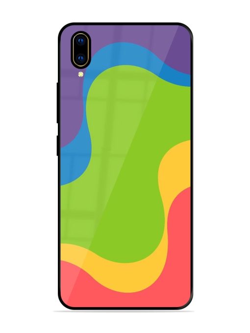 Wavy Rainbow Wonderland Glossy Soft Edge Case for Vivo V11 Pro Chachhi