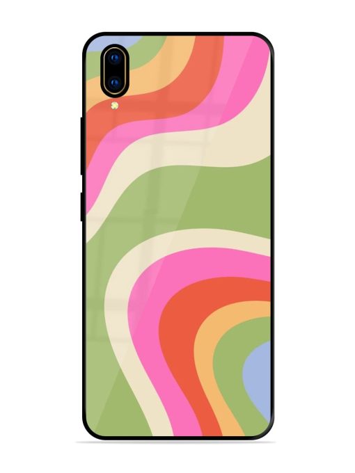 Wavy Rainbow Wonderland Glossy Soft Edge Case for Vivo V11 Pro Chachhi