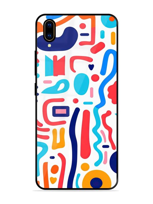 Whimsical Doodle Chaos Glossy Soft Edge Case for Vivo V11 Pro Chachhi