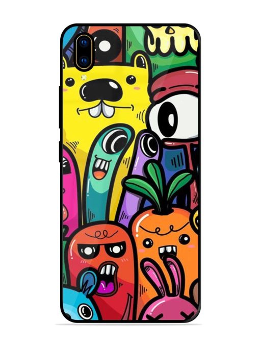 Whimsical Doodle Chaos Glossy Soft Edge Case for Vivo V11 Pro Chachhi