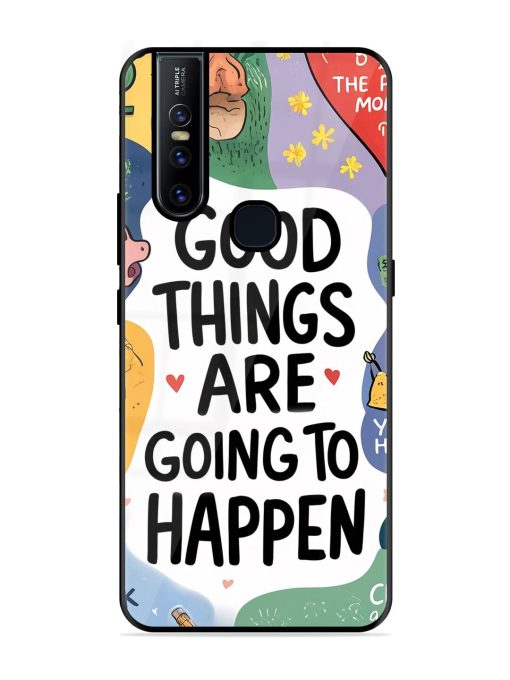 Uplifting Scribbles Glossy Soft Edge Case for Vivo V15 Chachhi