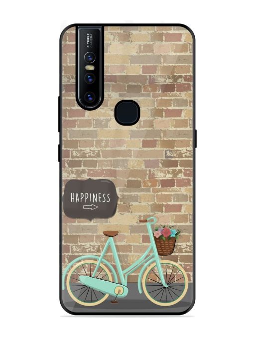 Pedaling Towards Happiness Glossy Soft Edge Case for Vivo V15 Chachhi