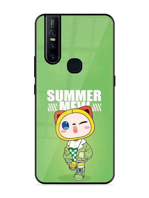 Purrfect Summer Glossy Soft Edge Case for Vivo V15 Chachhi