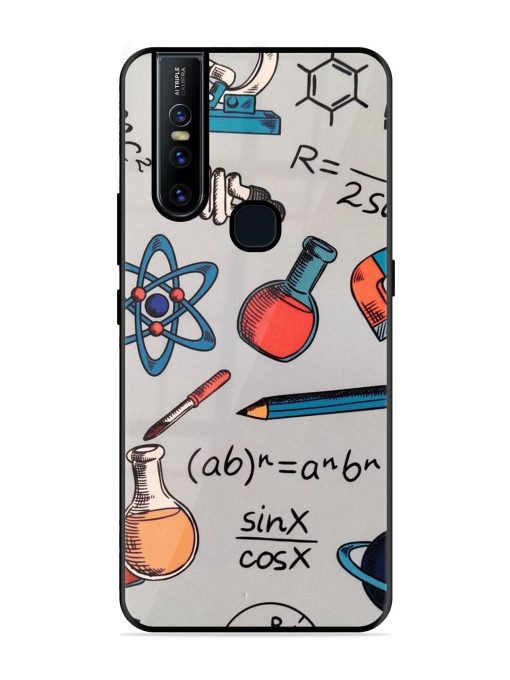 Science Doodle Glossy Soft Edge Case for Vivo V15 Chachhi