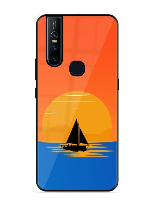 Sunset Sail Glossy Soft Edge Case for Vivo V15 Chachhi