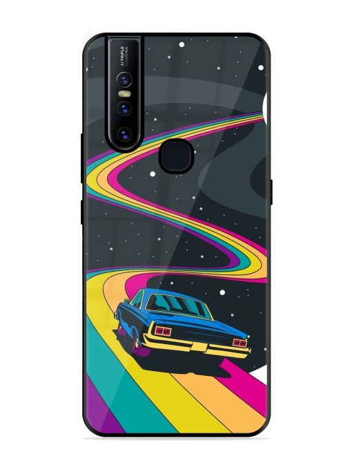 Rainbow Road Glossy Soft Edge Case for Vivo V15 Chachhi