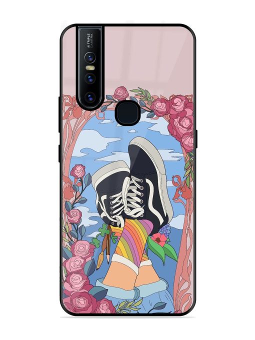 Floral Fantasy Glossy Soft Edge Case for Vivo V15 Chachhi