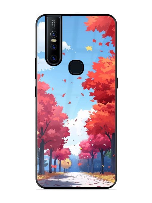 Autumn'S Embrace Glossy Soft Edge Case for Vivo V15 Chachhi