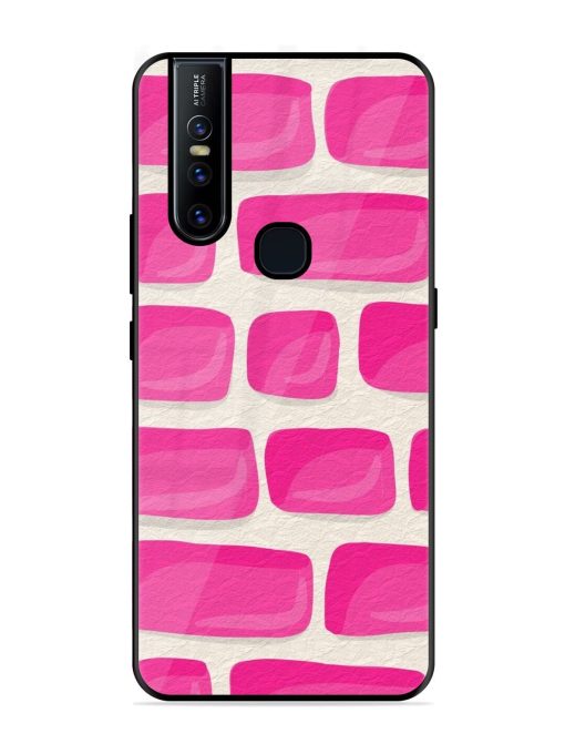 Pink Brick Wall Glossy Soft Edge Case for Vivo V15 Chachhi