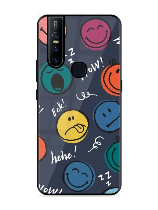 Emoticon Parade Glossy Soft Edge Case for Vivo V15 Chachhi